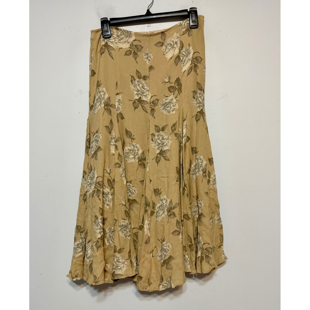 Timeless Romantic Cottagcore Midi Skirt Womens Size 4 Earthy Minimalist Parisian - Picture 2 of 7